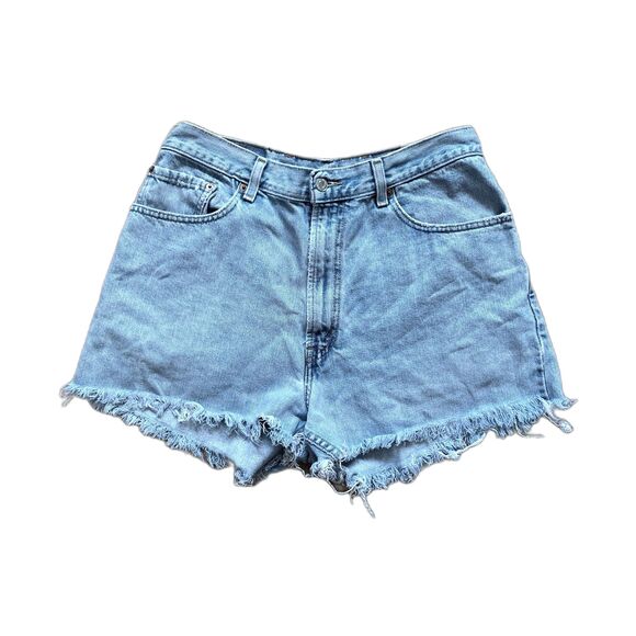 Vintage Levi's 550 Blue Cut Off Denim Shorts Women's Size 30 - Picture 2 of 6